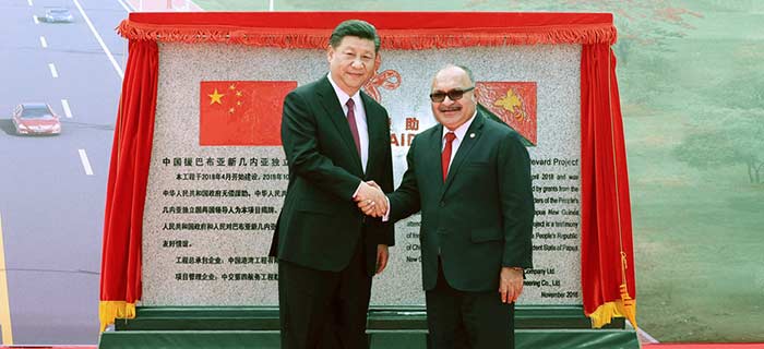 习近平和奥尼尔共同出席中国援建的独立大道移交启用仪式