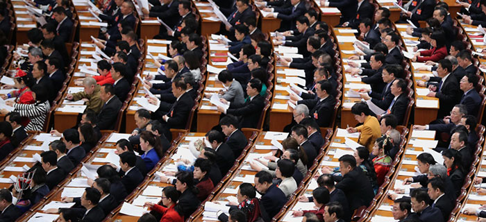 十三届全国人大二次会议举行第二次全体会议