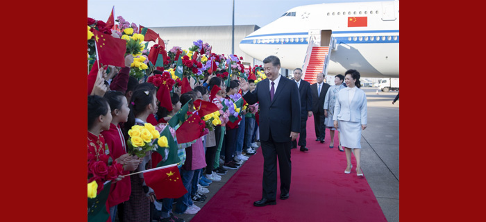 习近平抵达澳门