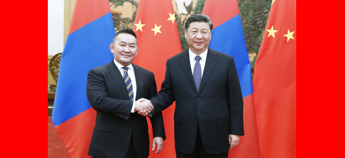 习近平同蒙古国总统巴特图勒嘎会谈