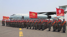 我第22批赴刚果（金）维和部队官兵乘空军专机回国